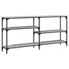 vidaXL Console Table Grey Sonoma 160x29x75 cm Engineered Wood