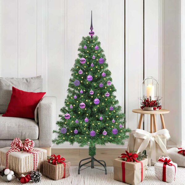vidaXL Artificial Christmas Tree with 150 LEDs with Stand Green 150 cm