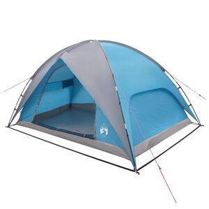 vidaXL Camping Tent with Rainfly Water-resistant 4-Person Blue