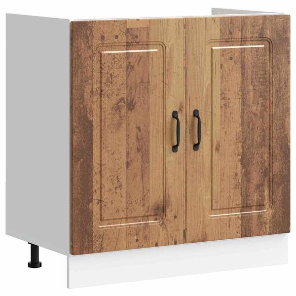 vidaXL Kitchen Cabinet with Storage Kalmar Old Wood 80 x 46 x 81.5 cm