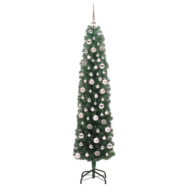 vidaXL Artificial Christmas Tree with 300 LEDs with Stand Green 180 cm