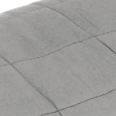 vidaXL Weighted Blanket Grey 138x200 cm Single 6 kg Fabric