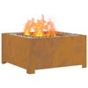 vidaXL Fire Pit Brown 80 x 80 x 40 cm Weathering steel