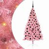 vidaXL Artificial Pre-lit Christmas Tree Pink 180 cm PVC