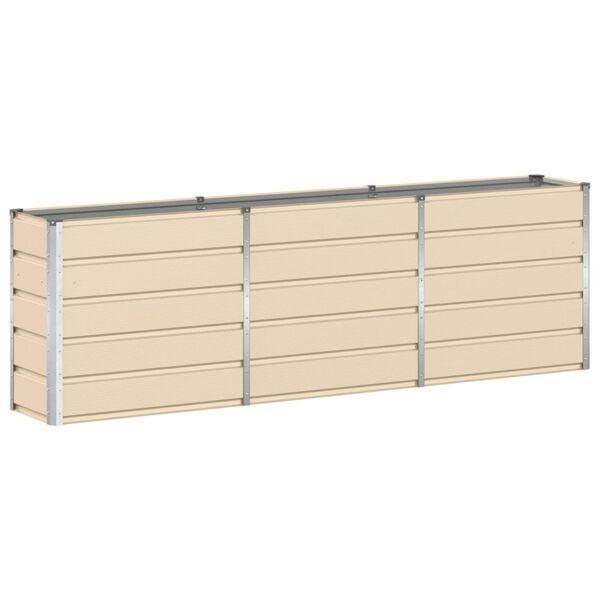 vidaXL Planter Ivory 240 x 40 x 75 cm Steel