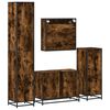 vidaXL 4&nbsp;Piece Bathroom Furniture Set&nbsp;Smoked Oak Engineered Wood