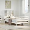 vidaXL Bookcase Bed without Mattress White 90x200 cm Solid Wood Pine
