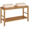 vidaXL Vanity Cabinet With Sink | Teak | Solid teak wood | Medium
