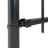 vidaXL Garden Fence with Hoop Top Steel 1781.5x100 cm Black
