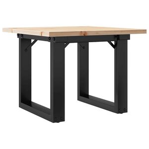 vidaXL Coffee Table X-Frame 80x50x40 cm Solid Wood Pine and Steel