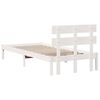 vidaXL Bed Frame with Headboard White 75 x 190 cm Solid Pine wood