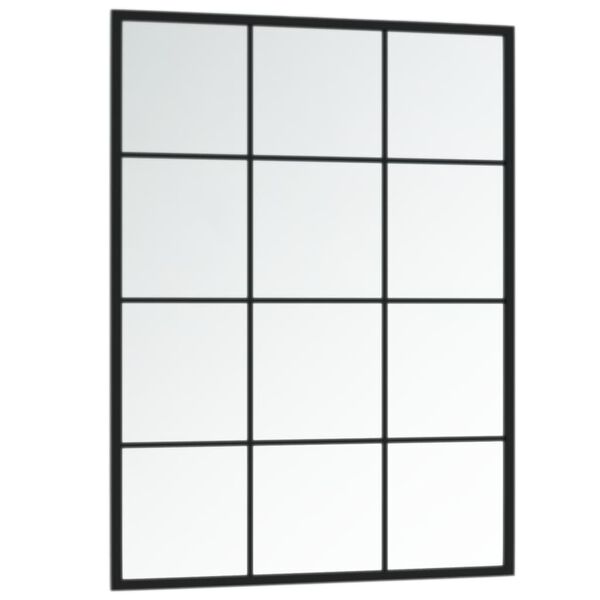 vidaXL Wall Mirrors 3 pcs Black 80x60 cm Metal