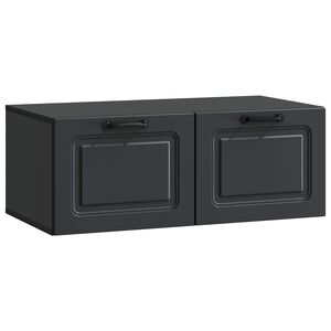 vidaXL Wall-Mounted TV Cabinet Black 78.5 x 41 x 30 cm Engineered Wood