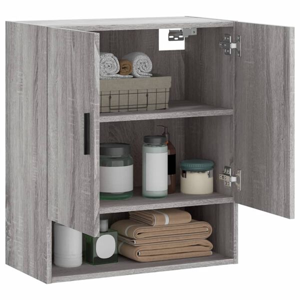 vidaXL Wall Cabinet Grey Sonoma 60x31x70 cm Engineered Wood