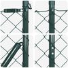 vidaXL Chain Link Fence with Posts Green 1.2 x 25 m Steel