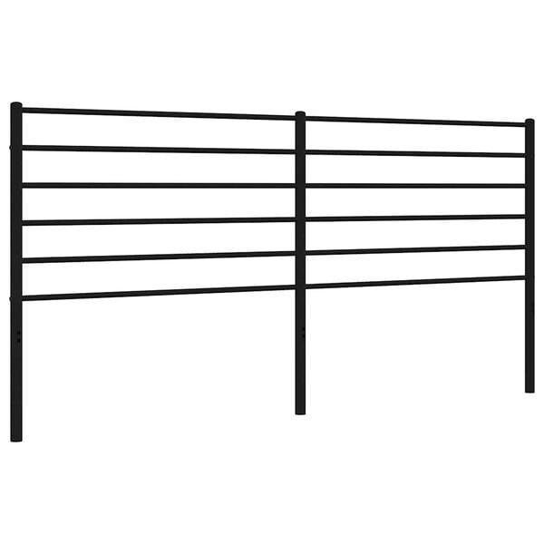 vidaXL Metal Replace Headboard Black 193 cm