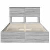 vidaXL Storage Bed Grey Sonoma 135 x 190 cm Engineered Wood