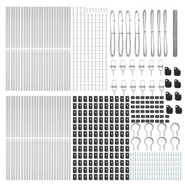 vidaXL Fence Post Silver 100 x 1.6 m (36 mm mesh) Steel