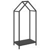 vidaXL Firewood Rack Black 40x25x90 cm Cold-rolled steel