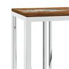 vidaXL Console Table Silver Stainless Steel and Solid Wood Reclaimed