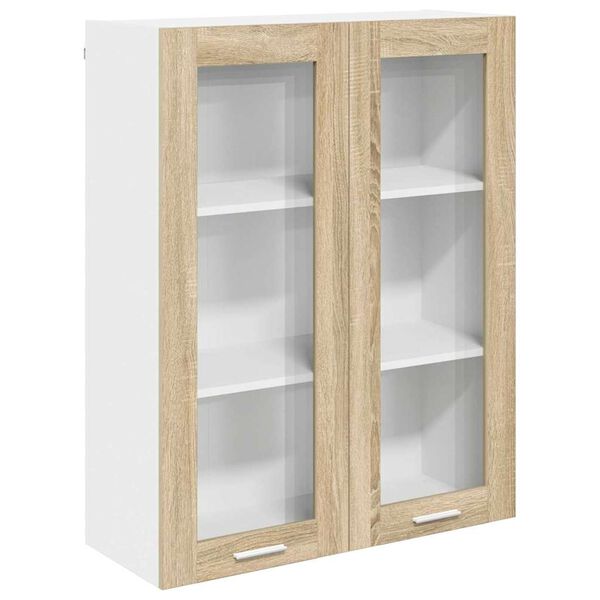 vidaXL Hanging Cabinet Sonoma Oak 80 x 31 x 100 cm Engineered Wood