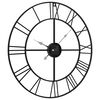 vidaXL Wall Clock Black Ø50 cm Iron