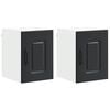 vidaXL Dishwasher Panel Kalmar 2 pcs Black Engineered Wood