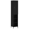 vidaXL Highboard Black 34.5x34x180 cm Engineered Wood