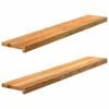 vidaXL Window Sills 2 pcs Light Brown 120x20x2 cm Solid Wood Oak