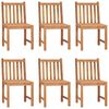 vidaXL 7 Piece Garden Dining Set Solid Teak Wood
