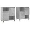 vidaXL Sideboards 2 pcs Concrete Grey Engineered Wood