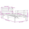 vidaXL Bed Frame with Headboard without Mattress White 90x190 cm Single