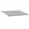 vidaXL Manual Retractable Awning with LED Anthracite&White 500x350 cm