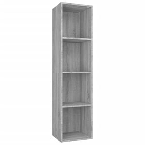 vidaXL Book Cabinet/TV Cabinet Grey Sonoma 36x30x143 cm Engineered Wood