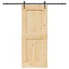vidaXL Sliding Door with Hardware Set 95x210 cm Solid Wood Pine