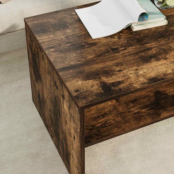vidaXL Coffee Table Smoked Oak 80 x 50 x 40 cm Engineered Wood