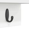 vidaXL Wall-Mounted Coat Rack White 60 x 10.5 x 18 cm Engineered wood