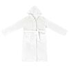 vidaXL Bathrobe Hoodie White M Flannel