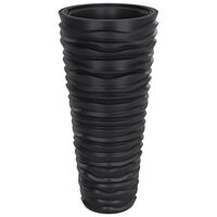 vidaXL Planter with Removable Inner Anthracite 18/45 L PP Grooved Look