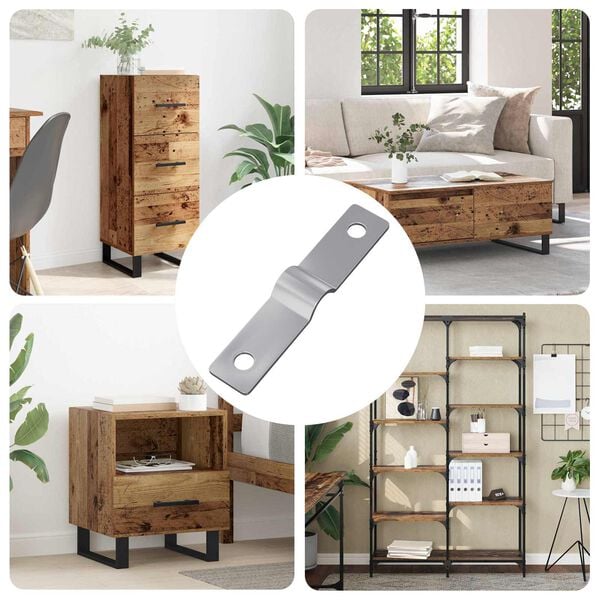 vidaXL Strike Plate 9000 pcs Silver Iron