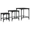 vidaXL Nesting Coffee Tables 3 pcs Black Engineered Wood