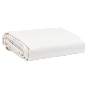 vidaXL Tarpaulin 650g / m&sup2; White 1 x 2.5 m Canvas with PVC Coating