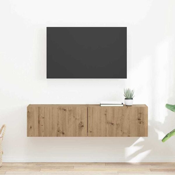 vidaXL TV Wall Cabinet 2 pcs Artisian Oak 60 x 31 x 29.5 cm