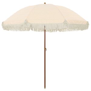 vidaXL Parasol Yellow and White Ø 205 x 209 cm Steel