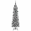 vidaXL Artificial Christmas Tree with 300 LEDs with Stand White 210 cm