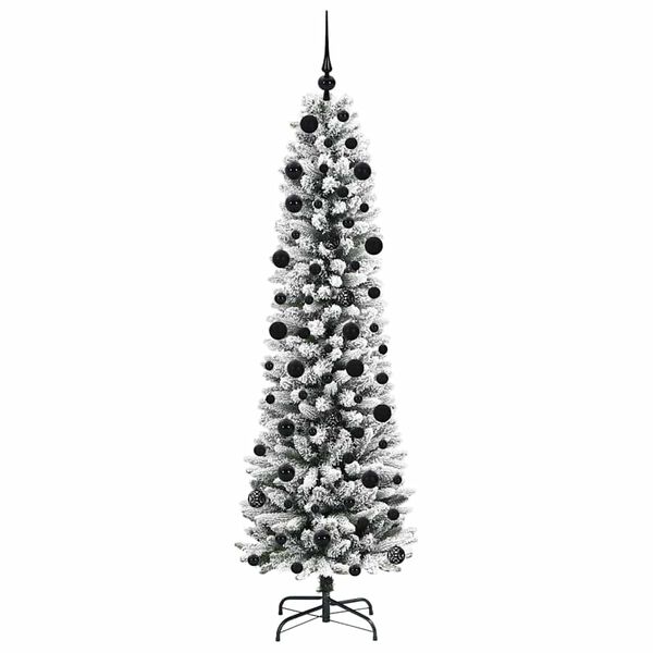 vidaXL Artificial Christmas Tree with 300 LEDs with Stand White 210 cm