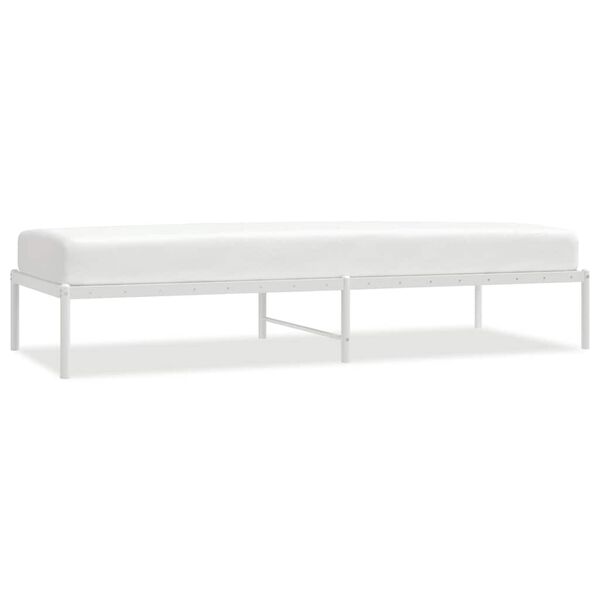 vidaXL Metal Bed Frame without Mattress White 80x200cm