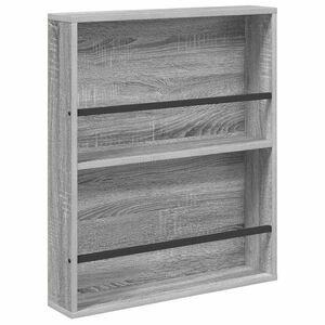 vidaXL Magazine Rack Grey Sonoma 60 x 12 x 70 cm Engineered Wood