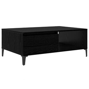 vidaXL Coffee Table Black oak 90 x 60 x 35 cm Engineered wood