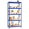 vidaXL 5-Layer Shelves 3 pcs Blue Steel&Engineered Wood